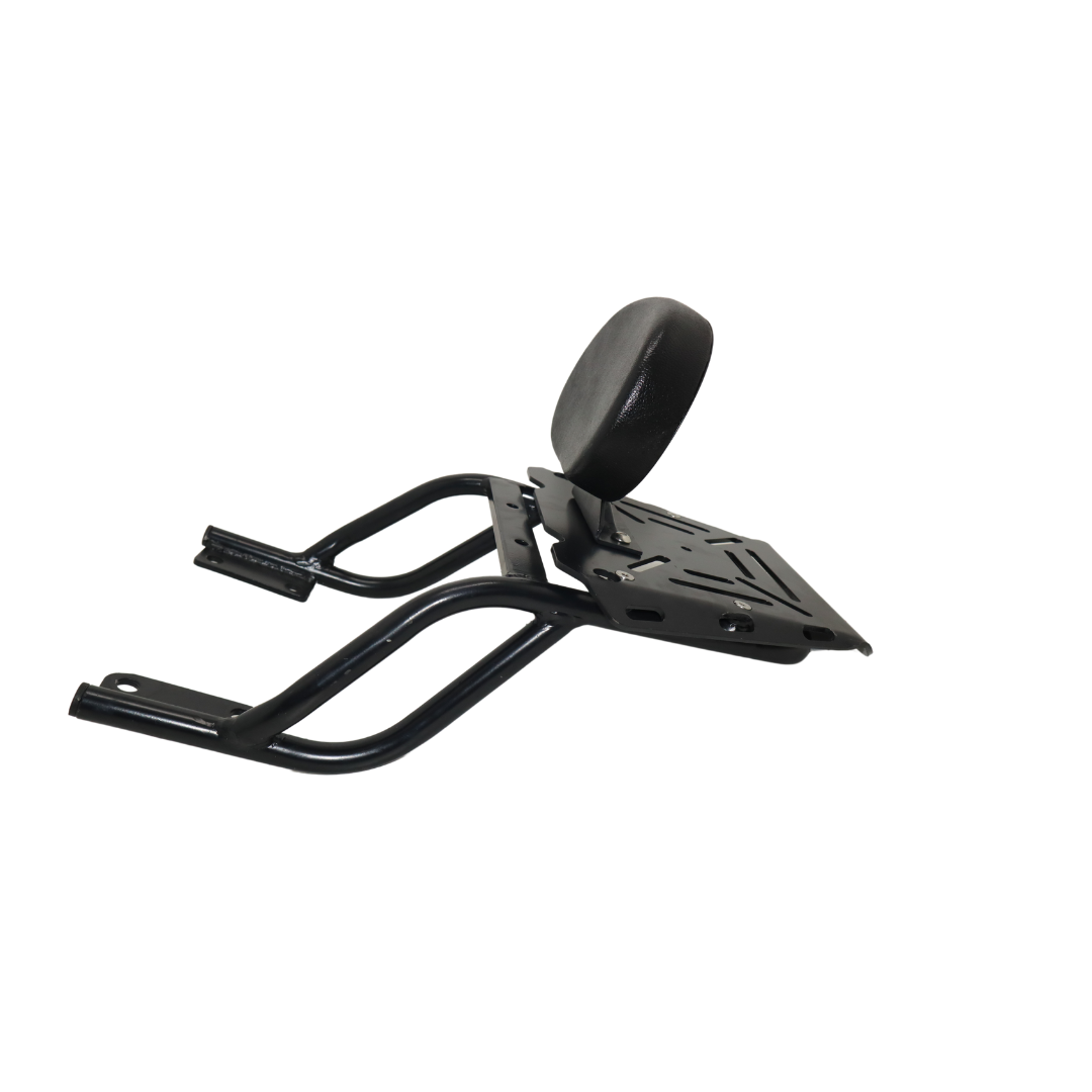 thumbnail image 2 of Rear Luggage Rack With Backrest Cushion For Royal Enfield Interceptor 650 – Black 2 of 4
