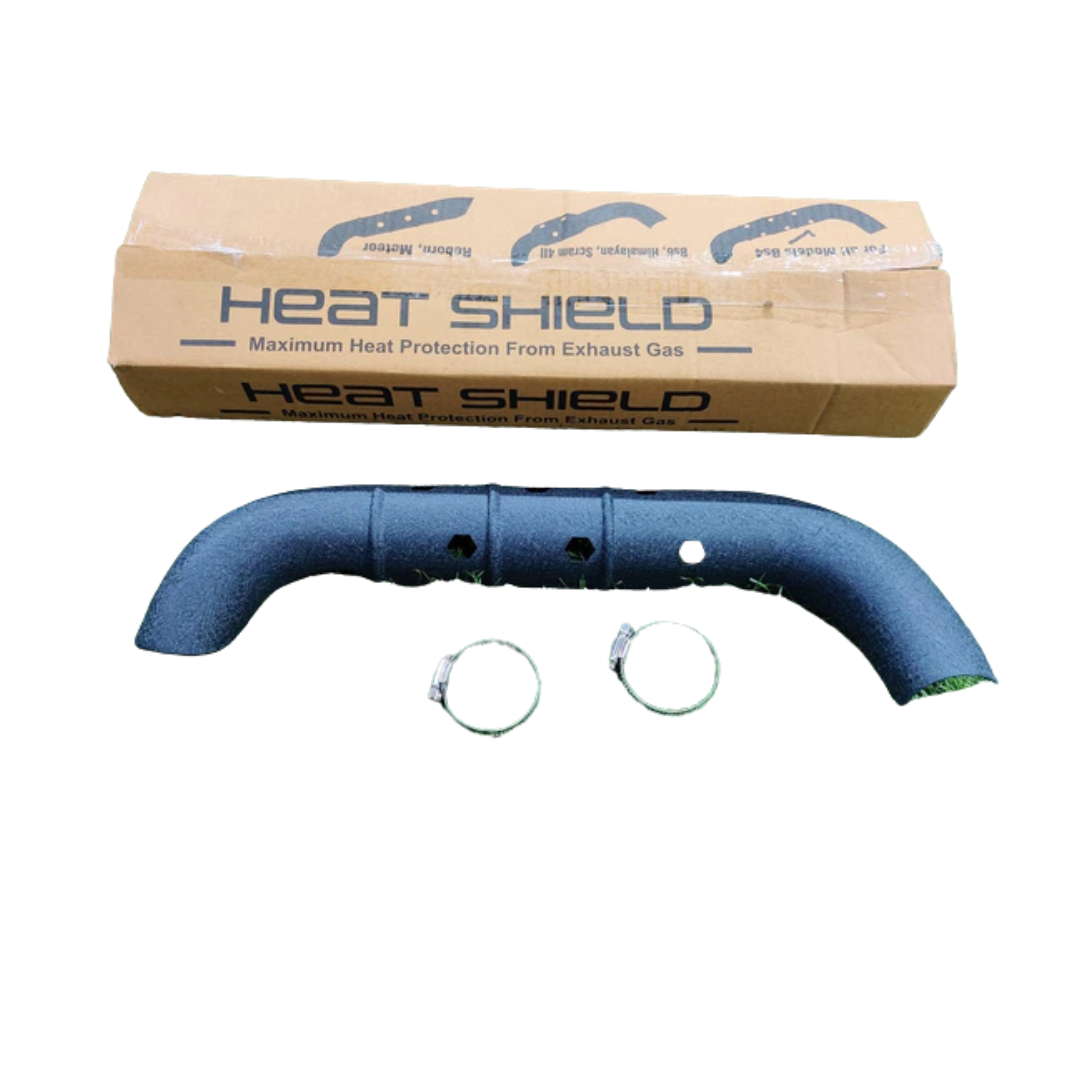 Bend Pipe Cover/Heat Shield for Royal Enfield BS4 – Rust-Resistant