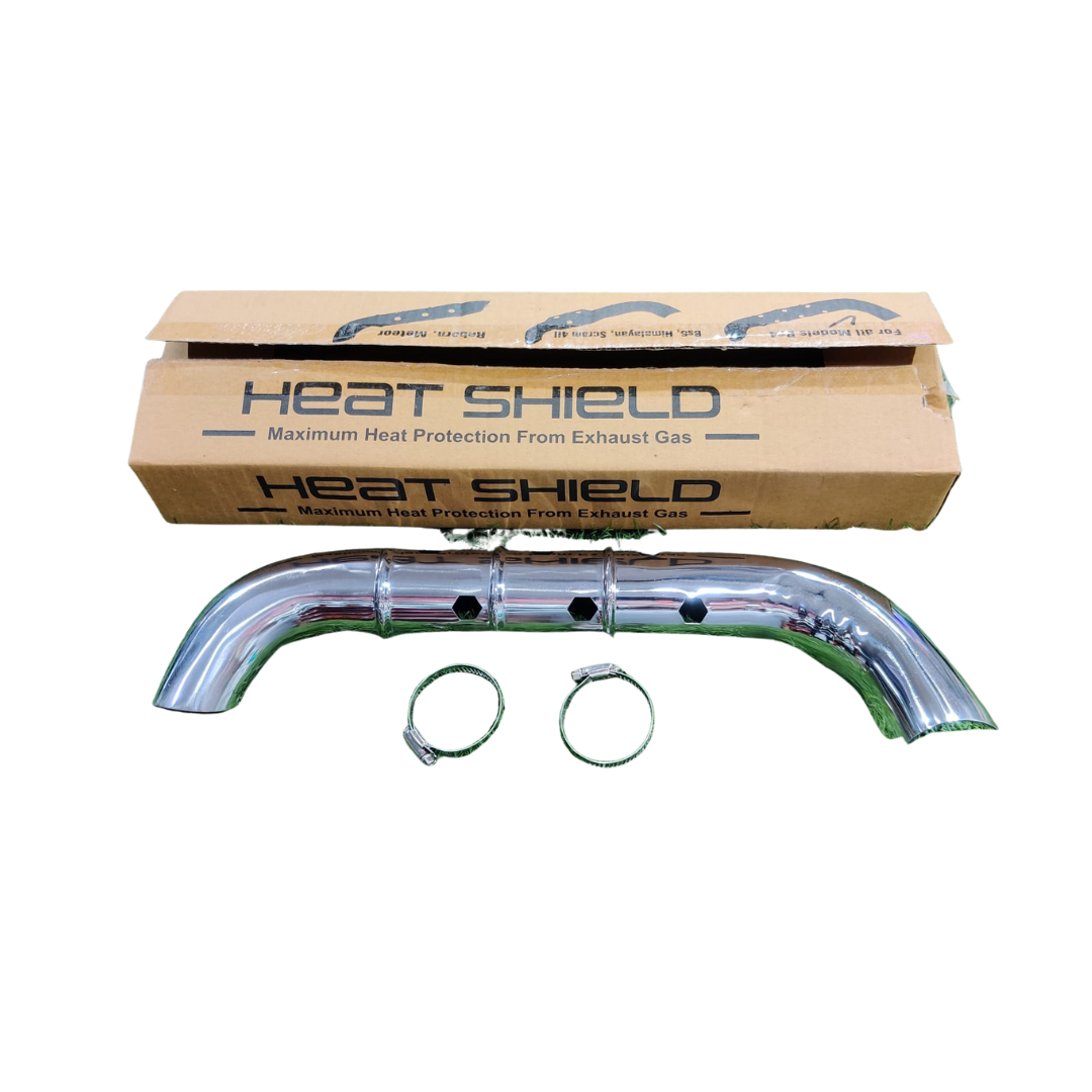 Bend Pipe Cover/Heat Shield for Royal Enfield BS4 – Premium