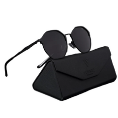 Black Polarized Geometric Sunglasses – Stylish & UV Protection | PMG4146