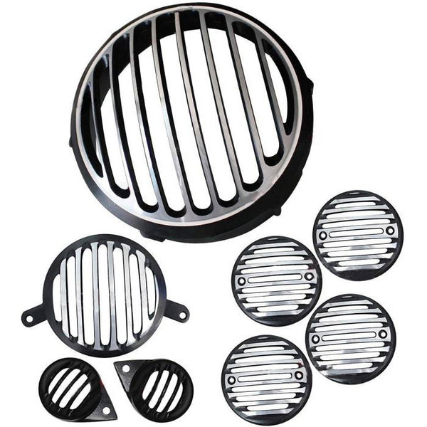 Heavy Diamond Grill Set for Royal Enfield Classic (Set of 8)