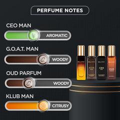 Luxury Perfume Gift Set For Men - 4 x 20ml - Eau De Parfum