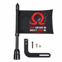 Extendable Premium Flag rod with Death Print Flag -Viral