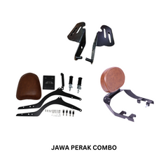 Jawa Perak Footrest, Backrest & Back Seat Combo