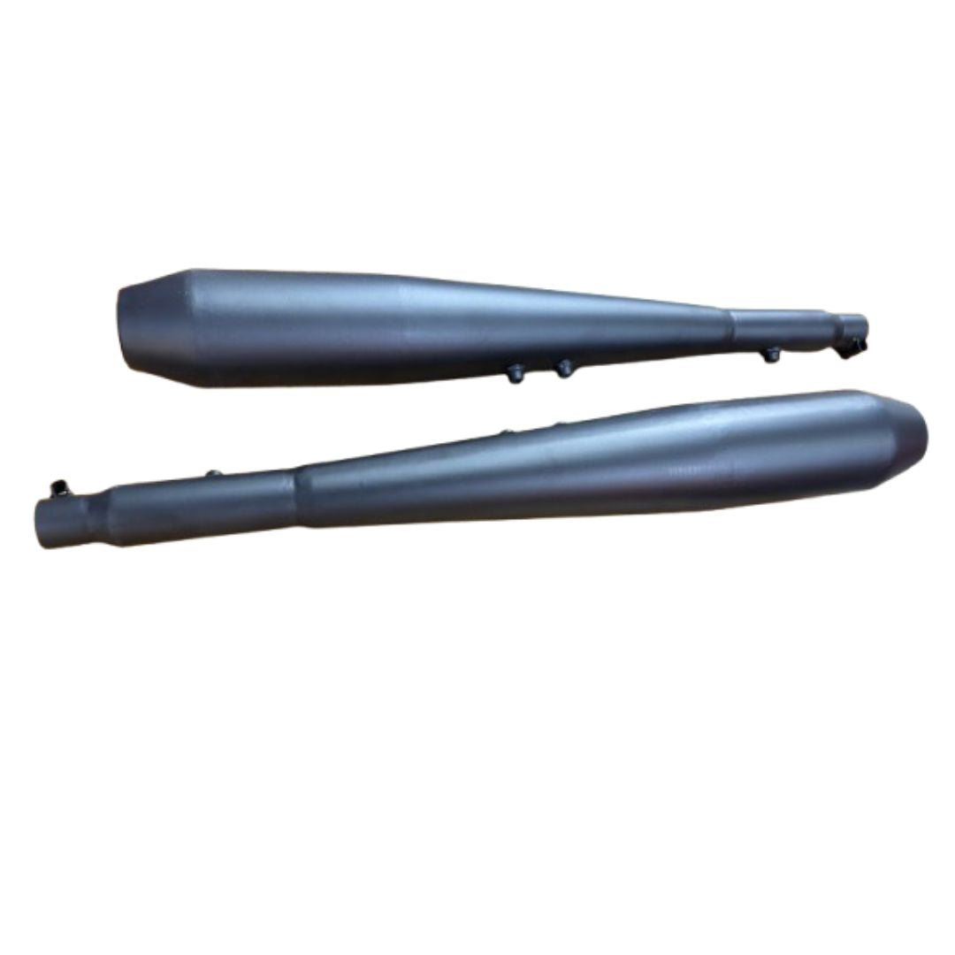 Venom V2 Exhaust Black with Db Killer - Direct fit for Jawa 42/ 2.1/ Classic/ Classic 350/ Yezdi Roadster