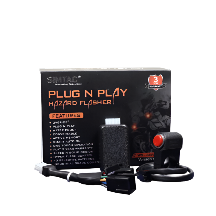 Honda Hornet | Compatible | Simtac | With Switch [V6.0] | PNP Hazard Flasher / Adapter / Module | HRNT-WS6