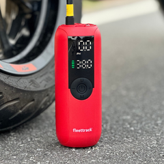 Fleettrack Smart Tyre Inflator for Cars & Bikes | 150 PSI | 4000 mAh Battery | Type C Port | Digital Display | 5 Air Fill Modes | LED Light | Multiple Modes | Multiple Nozzles