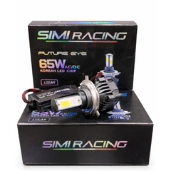 SIMI Racing 65W LED Headlight Bulb | Future Eye Series | AC/DC Korean LED Chip | High Brightness Bike Headlight Upgrade (Universal Fit)