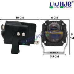 HJG Gorilla Fog Dual Lens 120W Gorilla Projector Fog with Red DRL