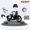 Jawa 42 Bobber Footrest, Visor, Backrest, Radiator & Headlight Grill Tourer Combo