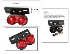 Bike Led 12V Motorcycle Tail Light Integrated Running Lamp Brake&Turn Signal Light with License Plate Bracket Compatible with RE Hunter 350