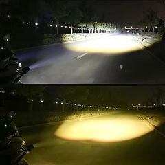 LIU HJG Original 60W Mini Mercedes Y Lens Ultra Wide LED Fog Lights – Dual Color White/Yellow, Pair