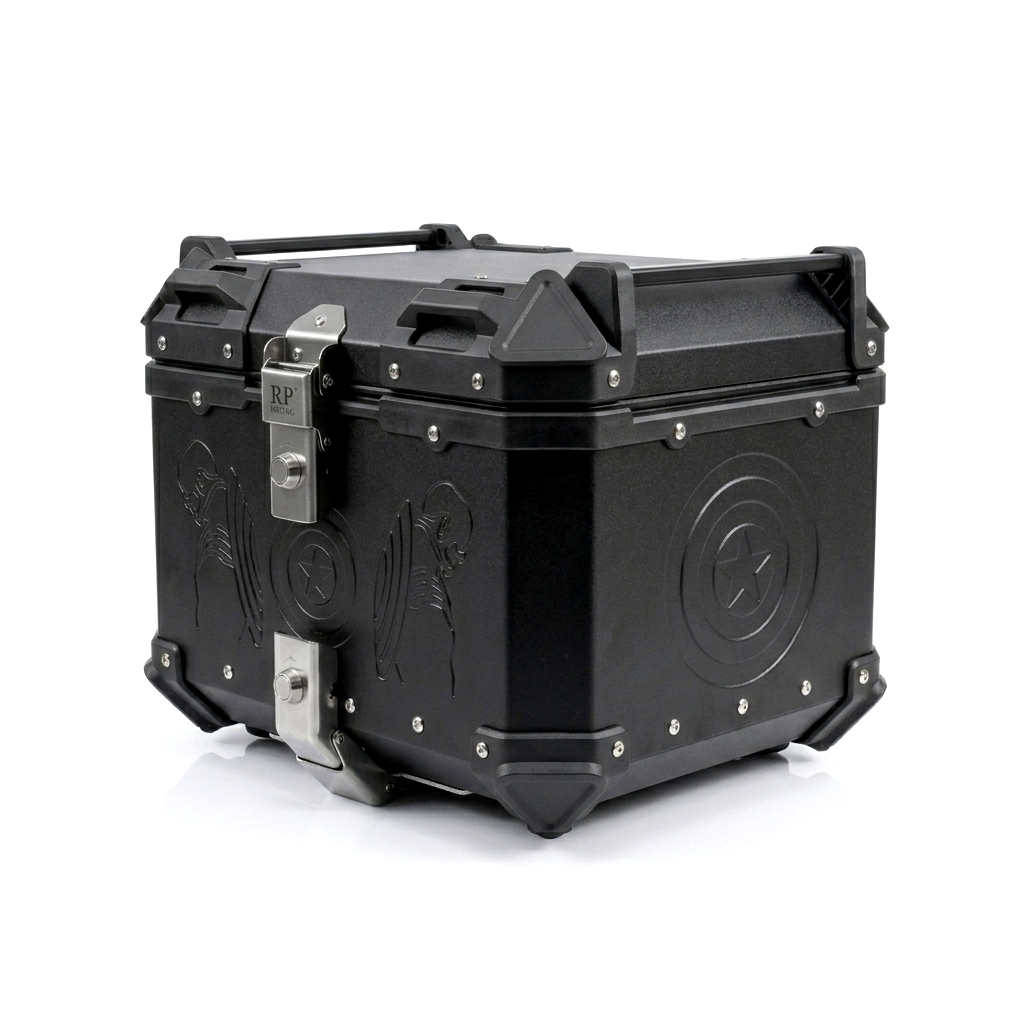 45 Ltr Aluminium Top Box Sword Design Black