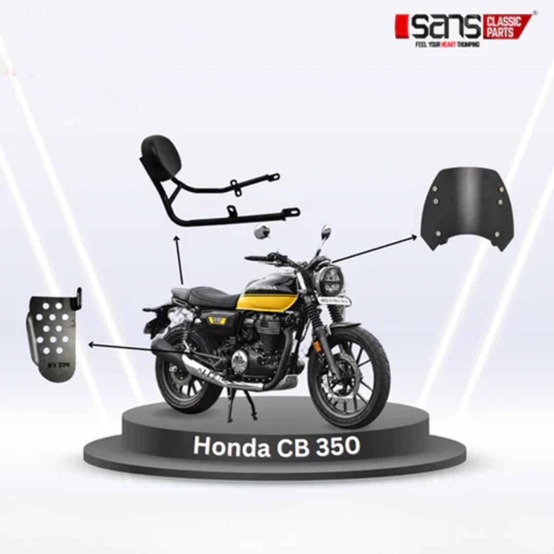 Honda CB 350 Footrest, Backrest & Visor Combo