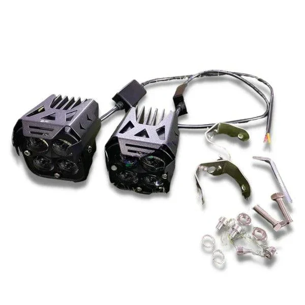 HJG 4X4 Original Devil Eye 120W Fog Light – Red, White, & Yellow LED Laser Spotlight for Bike/Car/Jeep (Pair)