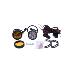 HJG 40w Round 4 LED Fog Light with Harness