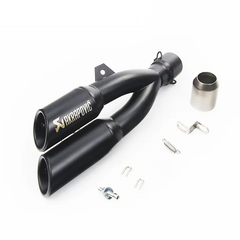 Replica Akrapovic Double Barrel Exhaust Universal Stainless Steel Slip On(38mm-51mm) Motorcycle Exhaust Muffler Pipe with DB Killer For All Bikes