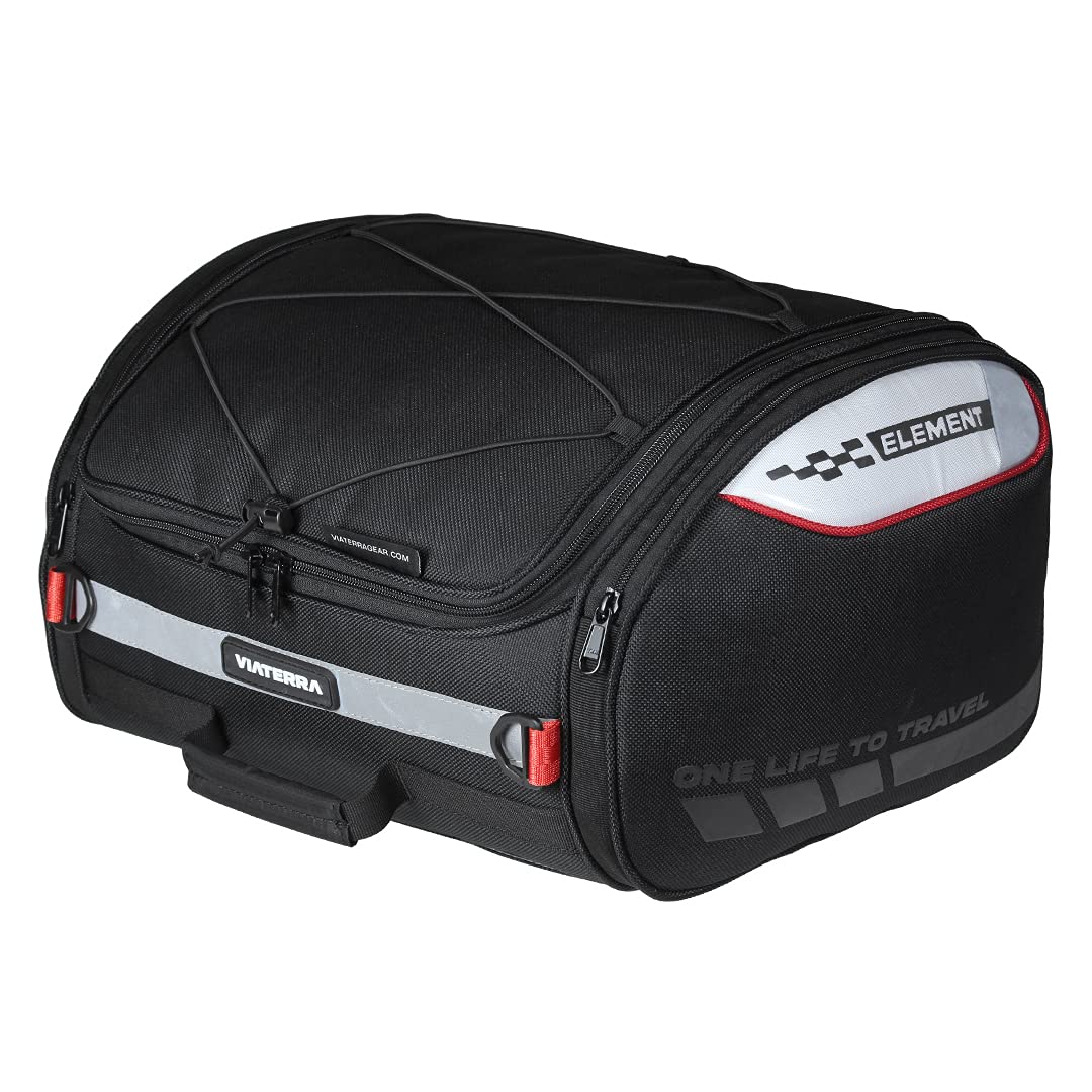 Element Motorcycle Tailbag (35 LTR) I Compatible with All Bikes I Inclusive of Outer Rain/Dust Cover