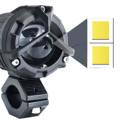 LIU HJG Original 60W Mini Mercedes Y Lens Ultra Wide LED Fog Lights – Dual Color White/Yellow, Pair