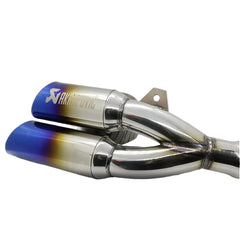 Replica Akrapovic Double Barrel Exhaust Universal Stainless Steel Slip On(38mm-51mm) Motorcycle Exhaust Muffler Pipe with DB Killer For All Bikes