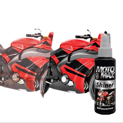 Motomax Shiner Multi surface Spray Polish 100ml|Instantly Cleans, Polishes and Shines Motorbikes, Scooters, Cars | Useful for Plastic, Metal, Tyre & Rubber Parts,