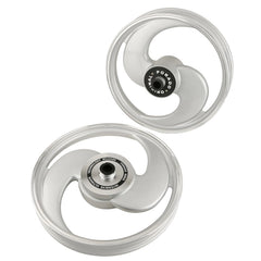 Pajaro Single S Silver Alloy Wheels for RE Bullet Classic 350, RE Bullet Classic 500, RE Bullet Classic Desert Storm (Set of 2),Hero Honda Splendor