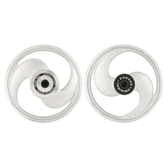 Pajaro Single S Silver Alloy Wheels for RE Bullet Classic 350, RE Bullet Classic 500, RE Bullet Classic Desert Storm (Set of 2),Hero Honda Splendor