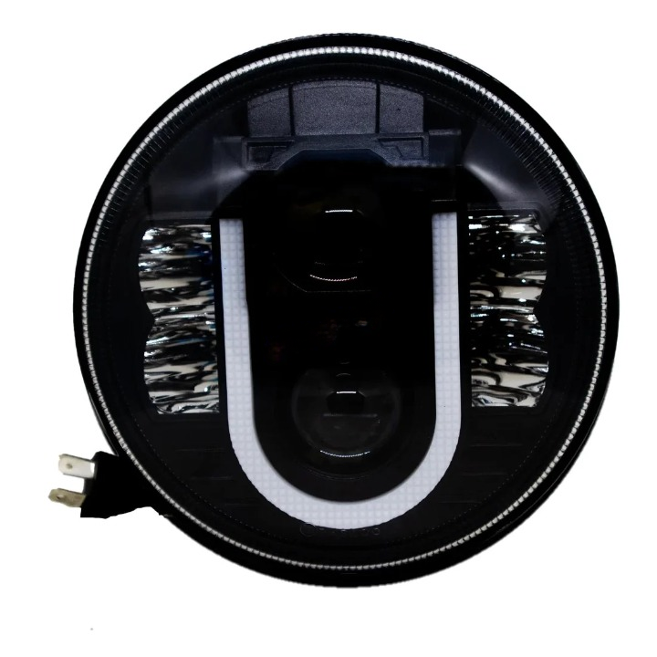 7 Inch LED Headlight with Spotless and Bright DRL Fits in Royal Enfield (All Model) And Mahindra Thar (12V-80V DC 75W-110W)