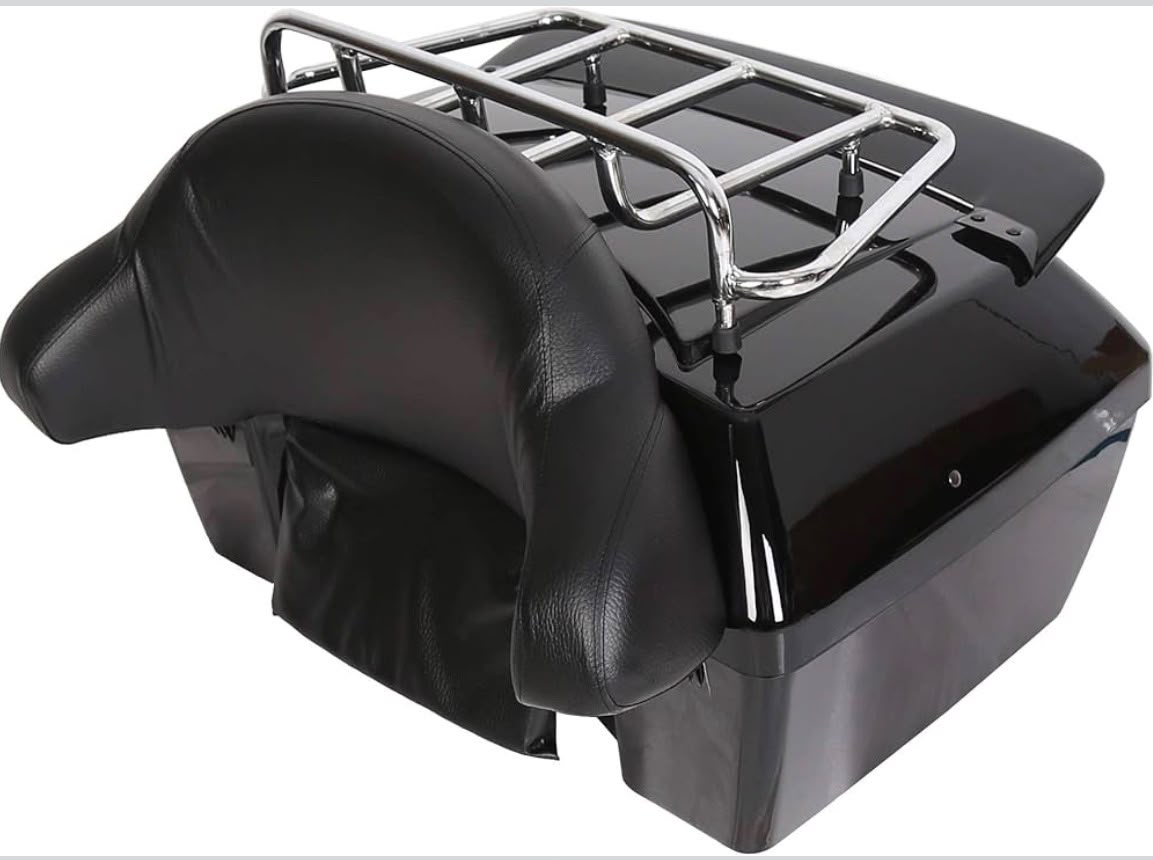 Medium-sized Rear Trunk/Top Box ABS 50L with backrest and Top Grill for Super Meteor 650 with Speakers Pod and Speakers -Viral