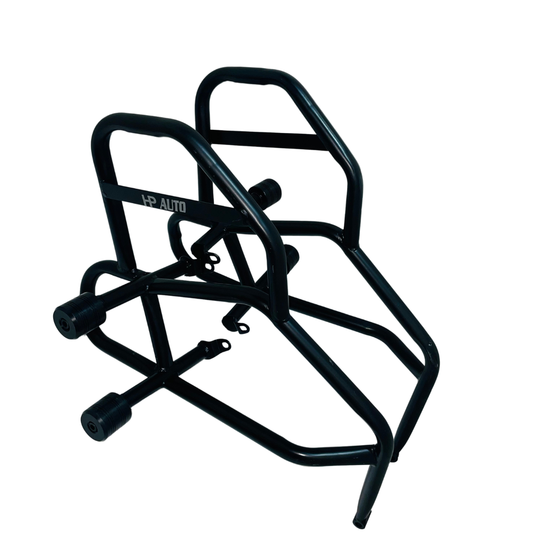 Economy Cross Crash Guard with Nylon(Round) leg guard/Crash Guard for Tvs Apache 4v 160/200