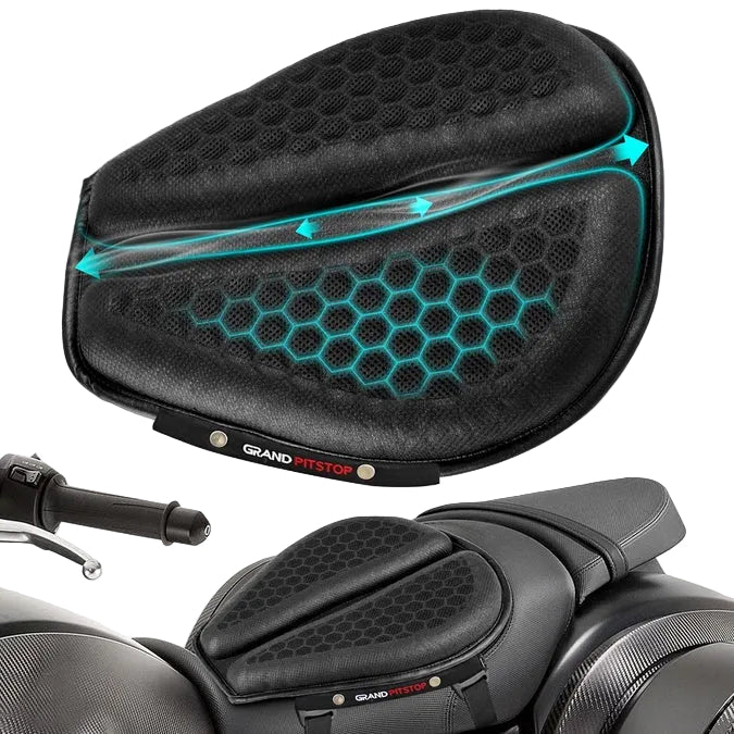Motorcycle Honeycomb Gel Air Seat Cushion for  Motorcycle and Car Lumbar Support - Universal Fit & Breathable Design-Viral