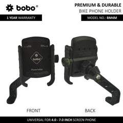 BOBO BM4M Jaw-Grip Bike / Cycle Phone Holder Motorcycle Mobile Mount