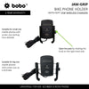 BOBO BM6 Jaw-Grip Bike Phone Holder (with Fast 15W Wireless Charger) Motorcycle Mobile Mount