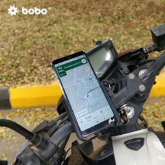 BOBO BM6 Jaw-Grip Bike Phone Holder (with Fast 15W Wireless Charger) Motorcycle Mobile Mount