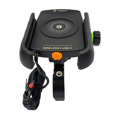 BOBO BM12 Bike Phone Holder with 15W Wireless Charging & USB-C Port