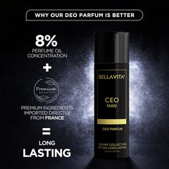 FREE GIFT | CEO Man Body Parfum No Gas Deodorant- 150ml- No Gas Deo Parfum for Men