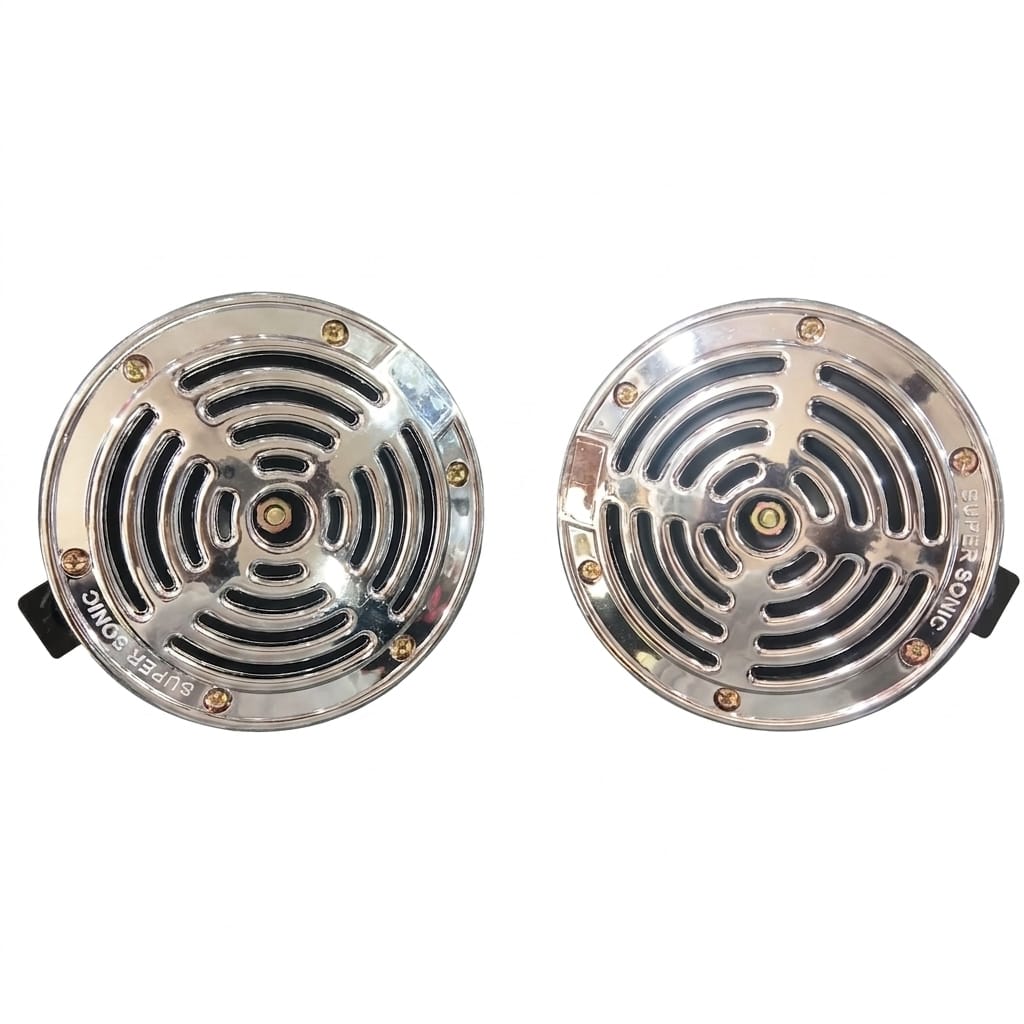 Super Sonic Motorcyclc Horn -Chrome-1 Year warranty