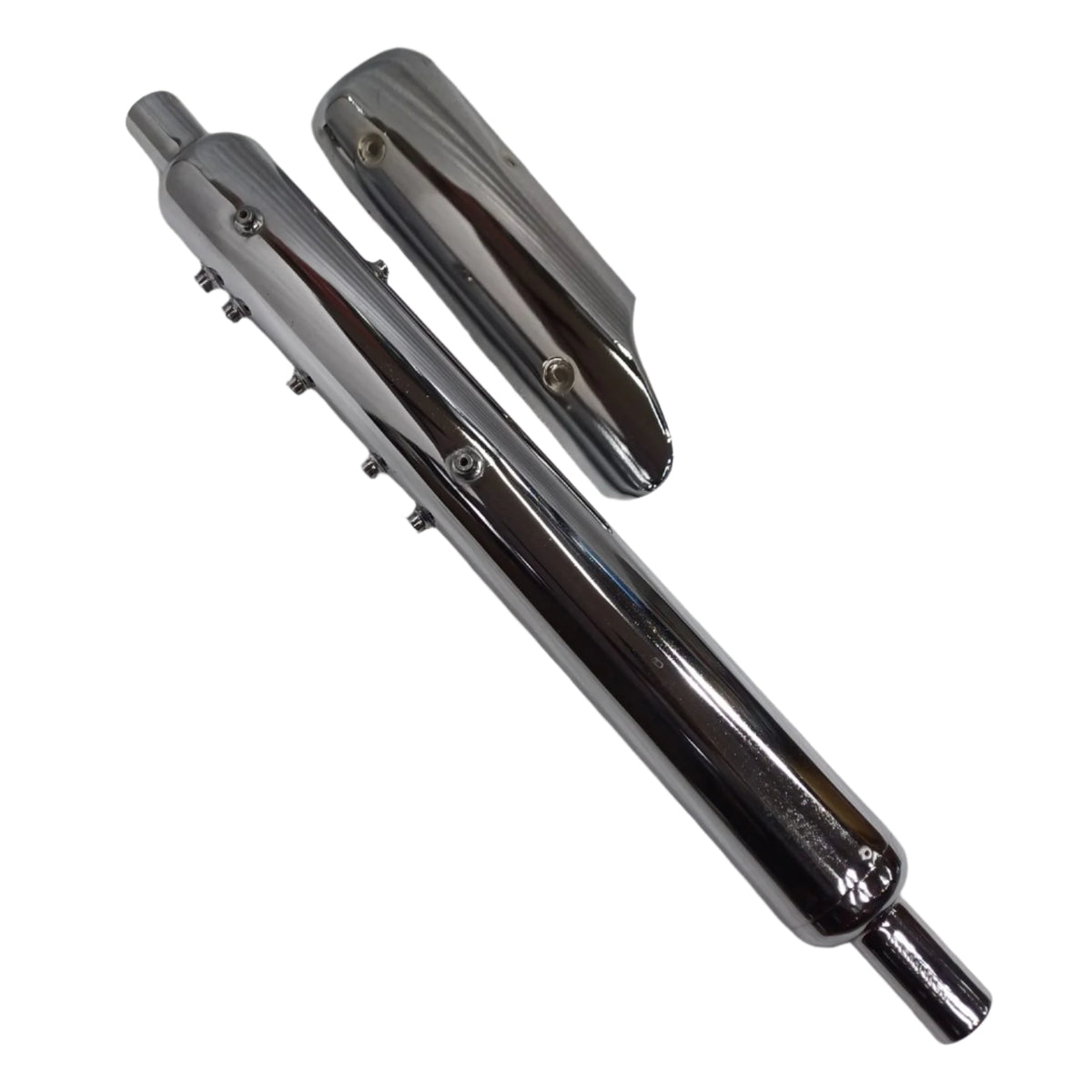 Stock Silencer Replica with Jaali for Royal Enfield Classic 350-500cc, Standard 350-500cc & Electra BS3/BS4/BS6