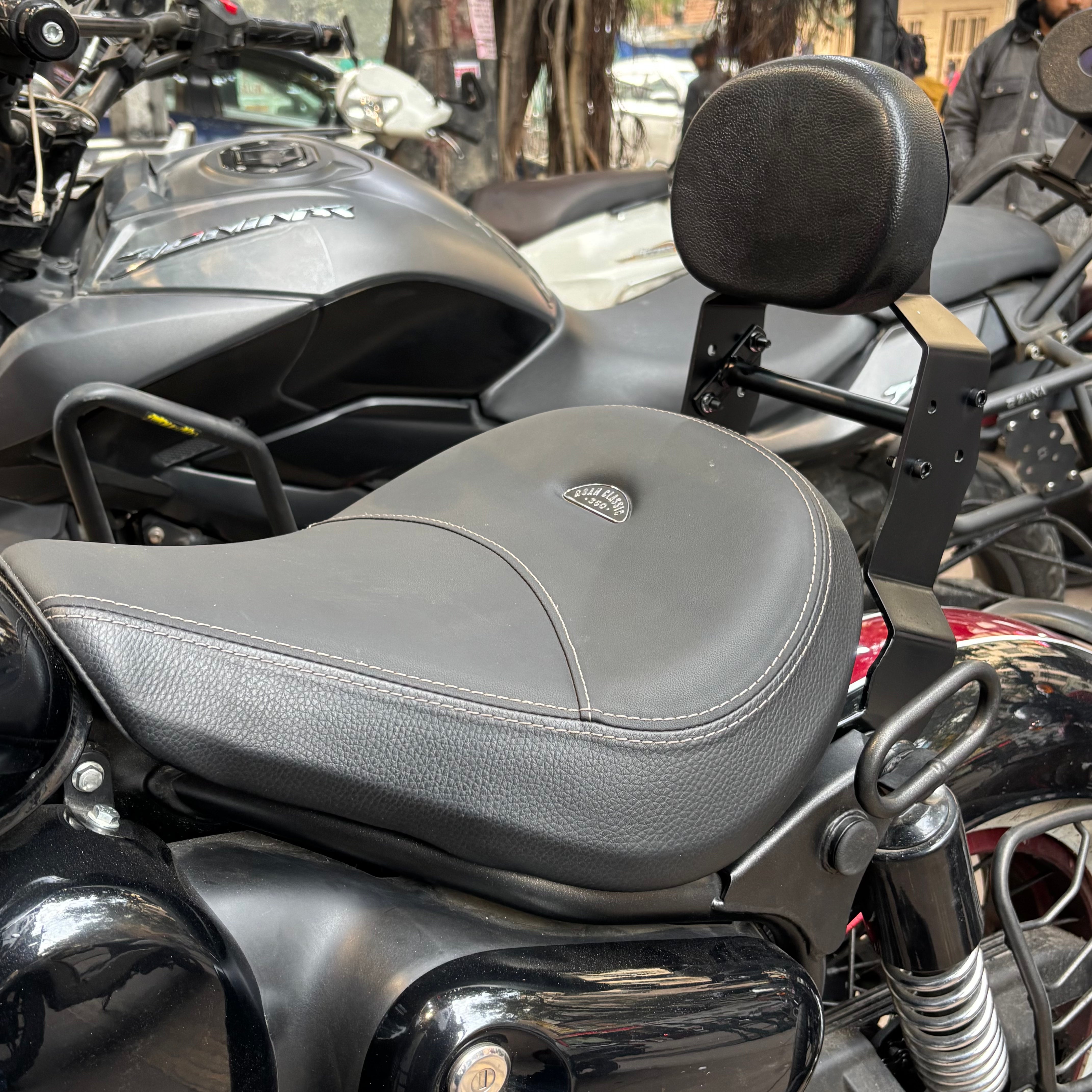 Premium Backrest with Cushion for Super Meteor 650, Shotgun 650, Goan