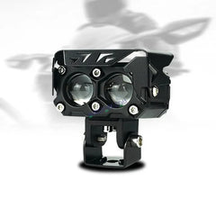 HJG Future Eyes 2 Lens with Wiring Kit Foglight 60W 2 Lens Future Eyes Fog Projector Lens 2pc Foglight White/Yellow/Flash Modes 60W Foglight LED Fog Lights White/Yellow/Flash (60W) Universal For All Cars Bikes LIU HJG Future Eyes 2 with Wiring Harness Kit
