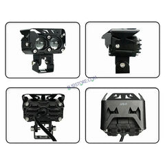 HJG Future Eyes 2 Lens with Wiring Kit Foglight 60W 2 Lens Future Eyes Fog Projector Lens 2pc Foglight White/Yellow/Flash Modes 60W Foglight LED Fog Lights White/Yellow/Flash (60W) Universal For All Cars Bikes LIU HJG Future Eyes 2 with Wiring Harness Kit