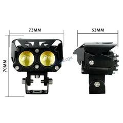 HJG Future Eyes 2 Lens with Wiring Kit Foglight 60W 2 Lens Future Eyes Fog Projector Lens 2pc Foglight White/Yellow/Flash Modes 60W Foglight LED Fog Lights White/Yellow/Flash (60W) Universal For All Cars Bikes LIU HJG Future Eyes 2 with Wiring Harness Kit