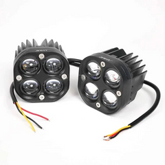 LIU HJG Original 4X4 Lens Cree and projector 40*40 each 80Watt Fog Light Dual Colour (White/Yellow) Auxiliary Light With Harness and Light Clamp For All Motorcycles/Scooters/Cars