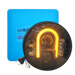 7 Inch LED Headlight with Spotless and Bright DRL Fits in Royal Enfield (All Model) And Mahindra Thar (12V-80V DC 75W-110W)