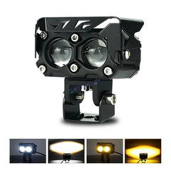 HJG Future Eyes 2 Lens with Wiring Kit Foglight 60W 2 Lens Future Eyes Fog Projector Lens 2pc Foglight White/Yellow/Flash Modes 60W Foglight LED Fog Lights White/Yellow/Flash (60W) Universal For All Cars Bikes LIU HJG Future Eyes 2 with Wiring Harness Kit