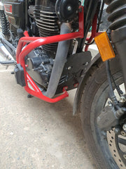 Cross Crash Guard with Delrin Sliders(Flat) leg guard/Crash Guard for Honda H'ness CB 350,Honda RS 350,Honda Dlx pro