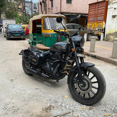 Cross Crash Guard with Delrin Sliders(Flat)Tripod leg guard/Crash Guard for Yezdi Scrambler and Jawa 42 Bobber