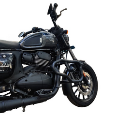 Special Edition Cross Crash Guard with Delrin Sliders (Round) for Jawa 42 Bobber & Jawa FJ T1