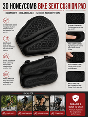 Motorcycle Honeycomb Gel Air Seat Cushion for  Motorcycle and Car Lumbar Support - Universal Fit & Breathable Design-Viral