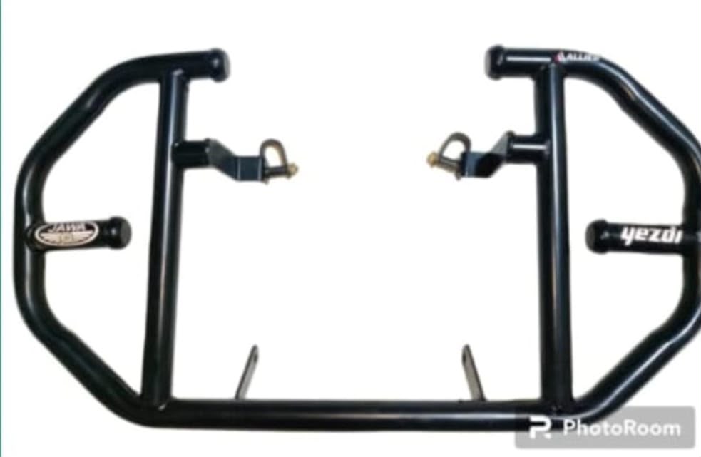 8 bend with Rod  Crash Guard for Jawa & Yezdi Roadster/Scrambler/Jawa 42 FJ/Jawa Perak/42 Bobber